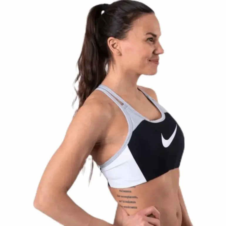 Medium Pad Logo Bra Black/Grey