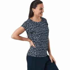 Melanie Capsleeve Blue/Patterned