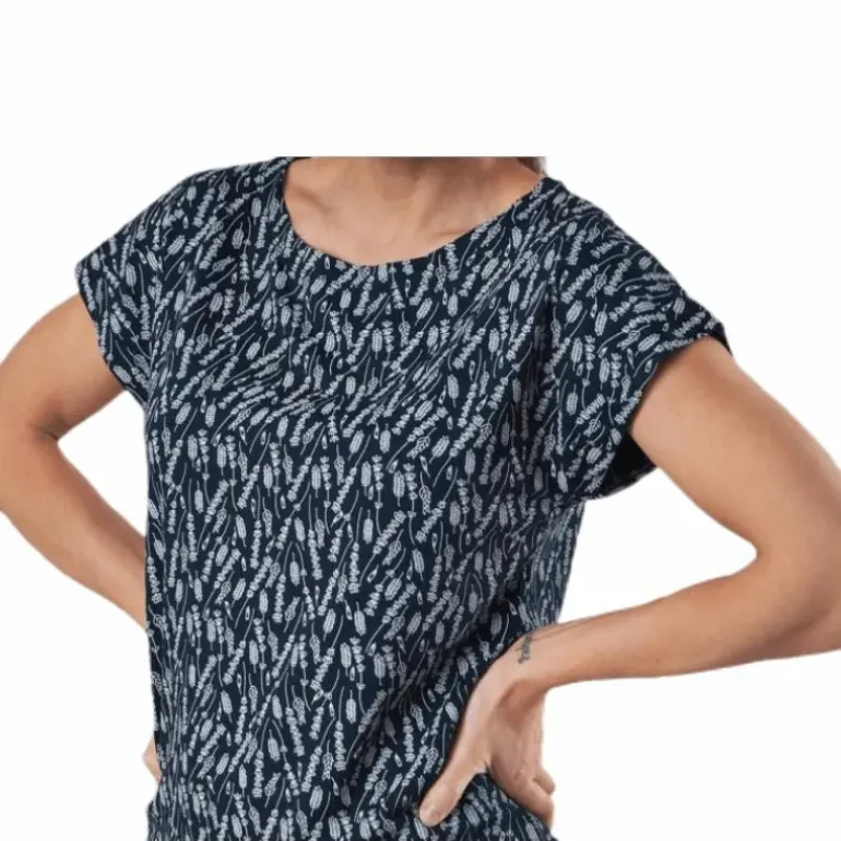 Melanie Capsleeve Blue/Patterned