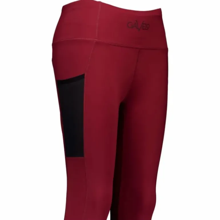 Mesh Pocket Leggings Dark Burgundy