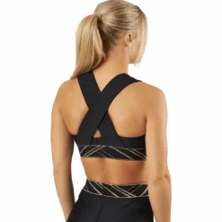 Mid Impact Deco Glam Bra Puma Black-deco Glam