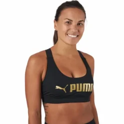 Mid Impact Puma Fit Bra Puma Black-metallic Puma