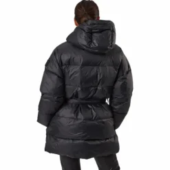 Mid Length Beltet Coat Black