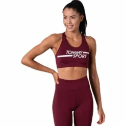 Mid Support Bra Logo Red