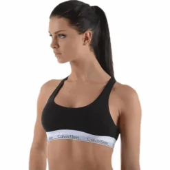Modern Cotton Bralette Black