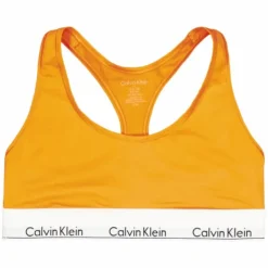 Modern Cotton Unlined Bralette Orange