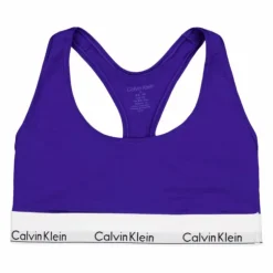 Modern Cotton Unlined Bralette Blue