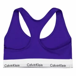 Modern Cotton Unlined Bralette Blue