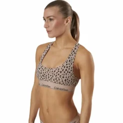 Modern Cotton Unlined Bralette Beige