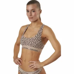 Modern Cotton Unlined Bralette Beige
