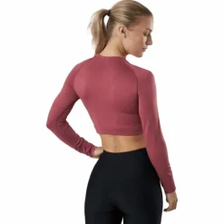 Molly Seamless Ls Crop Top Rose