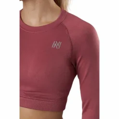 Molly Seamless Ls Crop Top Rose