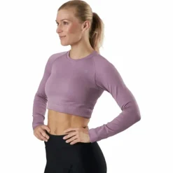 Molly Seamless Ls Crop Top Lilac