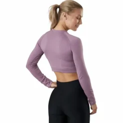 Molly Seamless Ls Crop Top Lilac