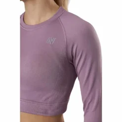Molly Seamless Ls Crop Top Lilac