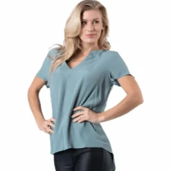Molly Ss V-Neck Green