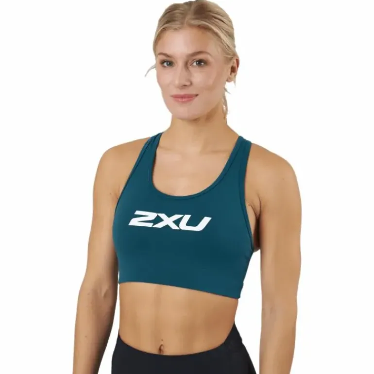 Motion Racerback Crop Deep Jade/white