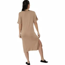 Neora Ss Fold Up Dress Beige