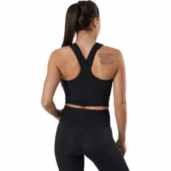 Night Rib Crop Tank Black