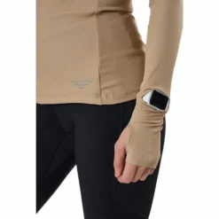 Night Rib LS Tee Beige