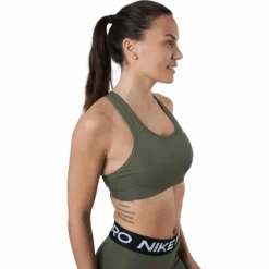 Nike Dri-fit Swoosh Women's Me Medium Olive/white