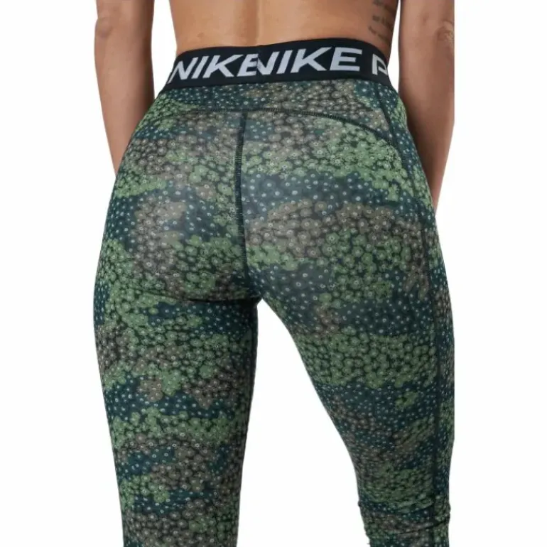 Nike Pro Dri-fit Women's Print Treeline/black/white