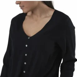 Nina Life L/S Tie Shirt Wvn Black