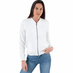 Nova Lux Bomber Jacket Solid 8 White