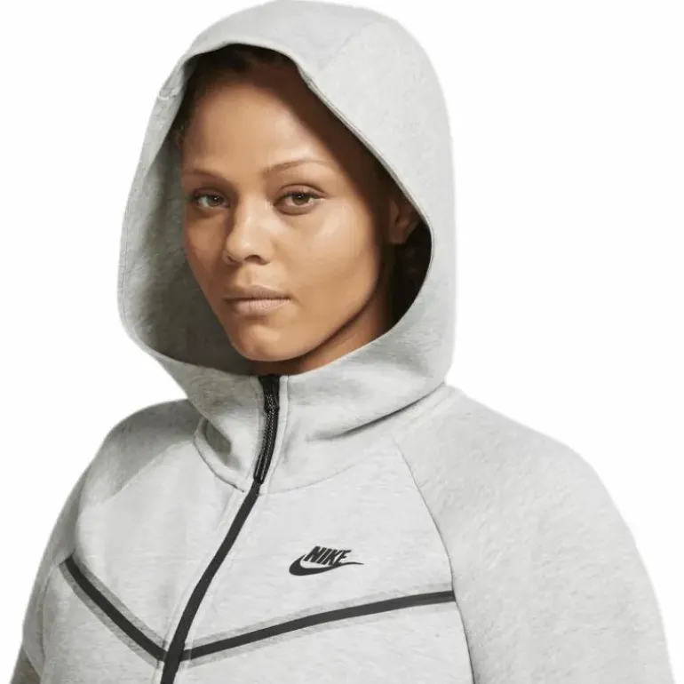 Nsw tch flc wr hoody fz plus Grey