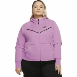 Nsw tch flc wr hoody fz plus Pink