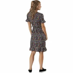 Olivia S/S Wrap Dress Wvn Black