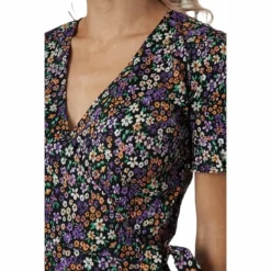 Olivia S/S Wrap Dress Wvn Black