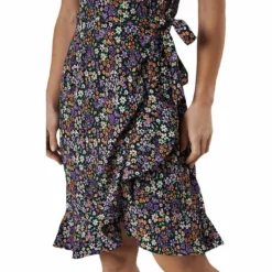 Olivia S/S Wrap Dress Wvn Black