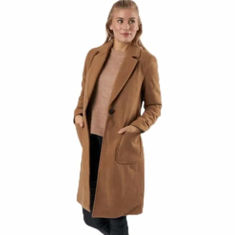 Olivia-Astrid Wool Coat Otw Brown