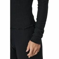 Onlnella L/s O-neck Rib Top No Black