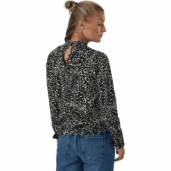 Onlnew Mallory L/s Blouse Aop Whitecap Gray