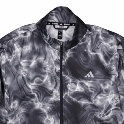 Own the Run Allover Print Hooded Running Windbreaker White