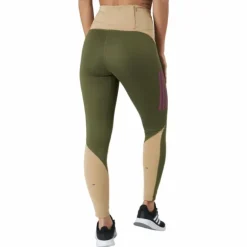 Own The Run Block 7/8 Running Leggings Women Focus Olive / Beige Tone