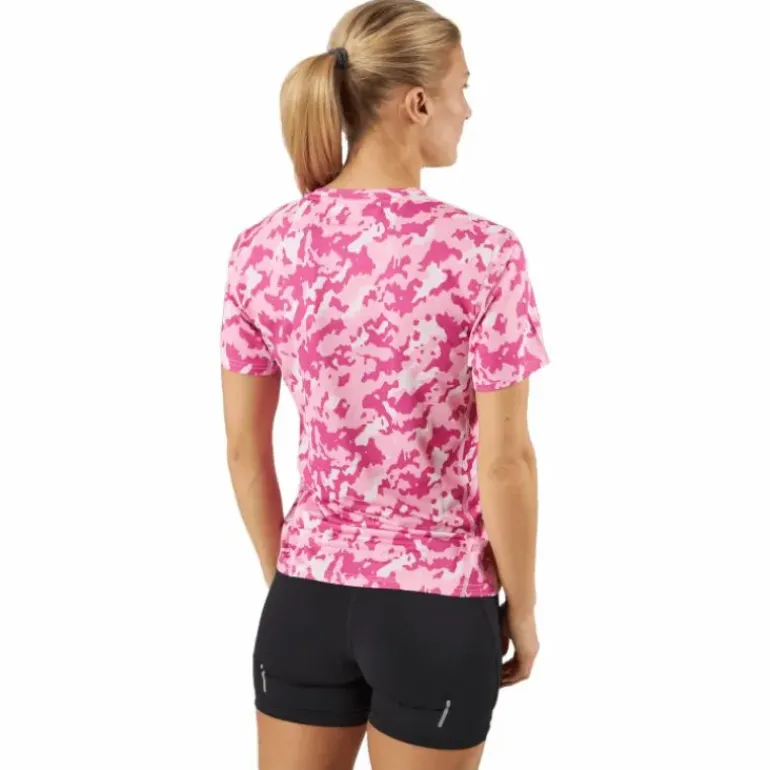 Own the Run Camo Running T-Shirt Clear Pink