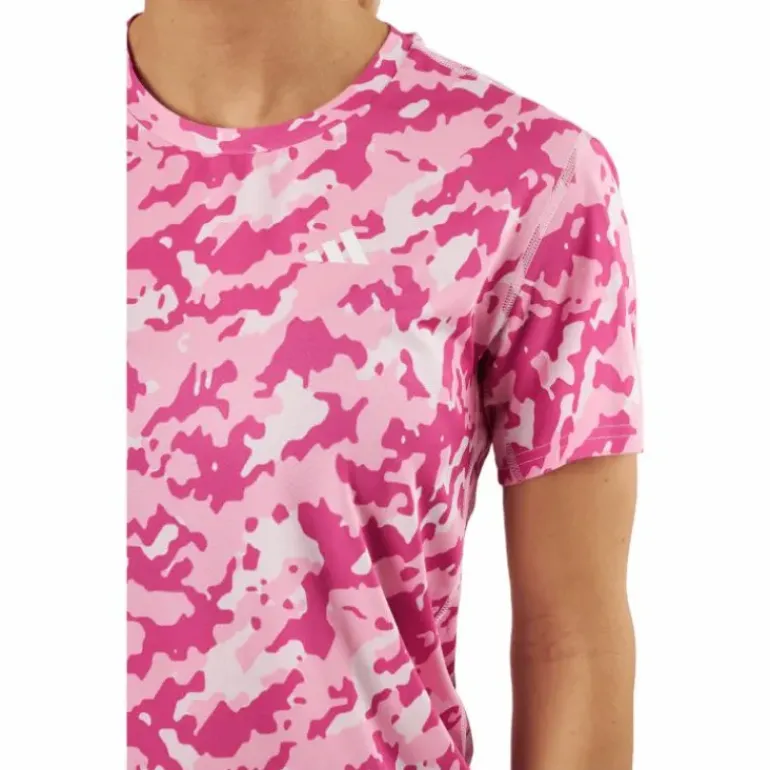 Own the Run Camo Running T-Shirt Clear Pink