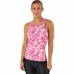 Own the Run Camo Running Tank Top Clear Pink