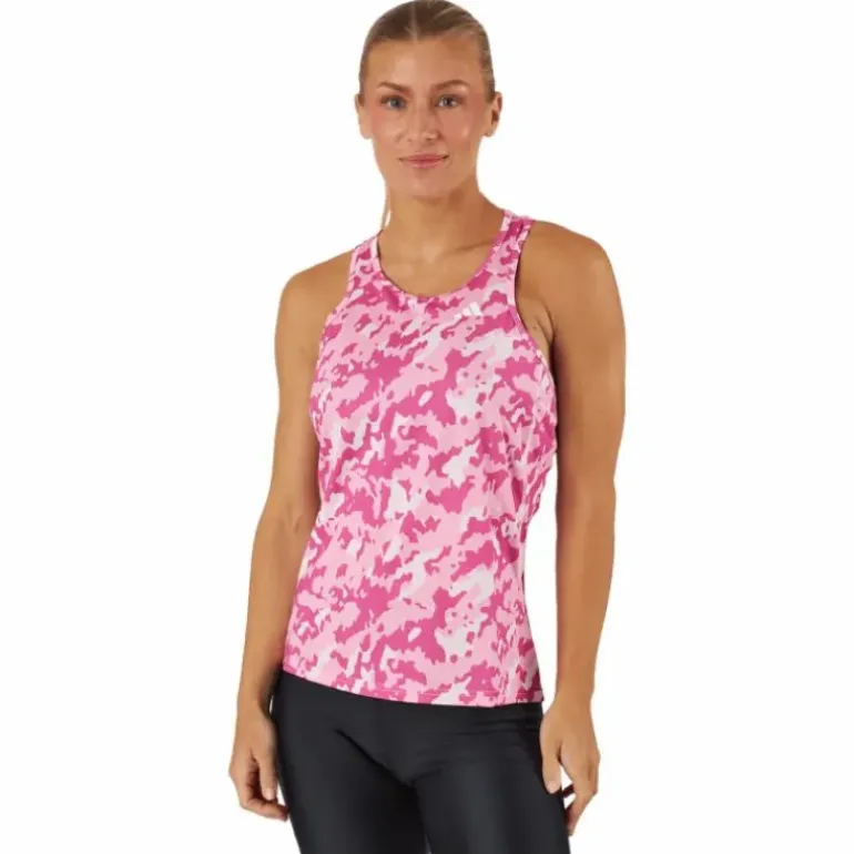 Own the Run Camo Running Tank Top Clear Pink
