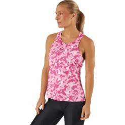 Own the Run Camo Running Tank Top Clear Pink