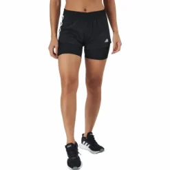Pacer 3 Stripe Woven 2 In 1 Short Black / White