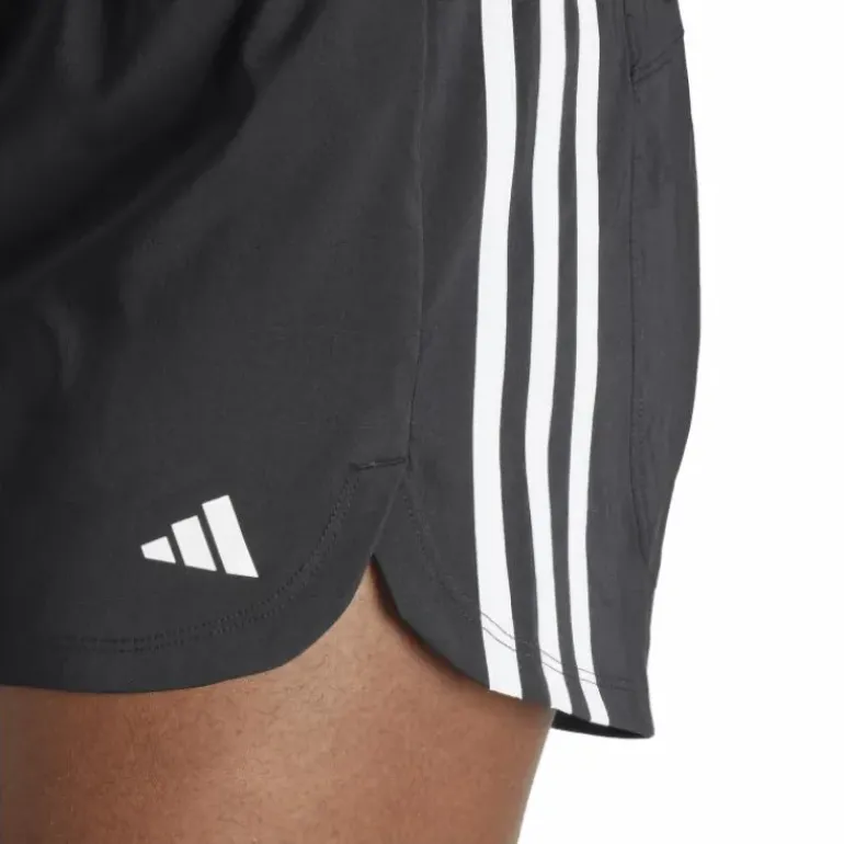 Pacer Training 3-Stripes Woven High-Rise Shorts Black / White