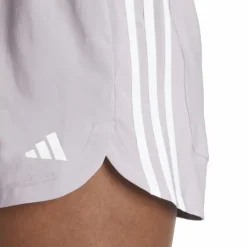Pacer Training 3-Stripes Woven High-Rise Shorts Preloved Fig / White