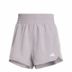Pacer Training 3-Stripes Woven High-Rise Shorts Preloved Fig / White