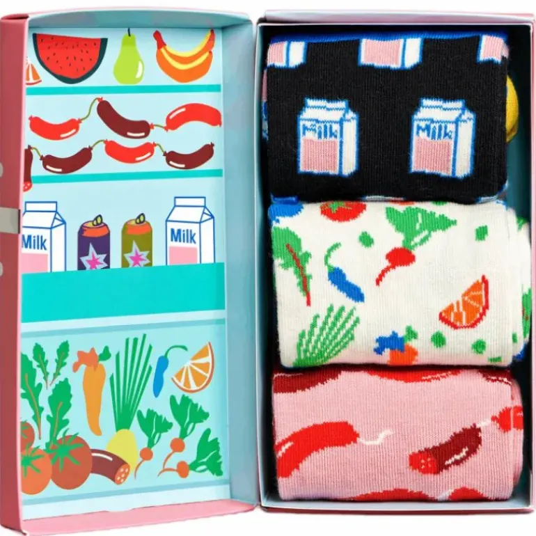 3-pack Foodie Socks Gift Set Multi