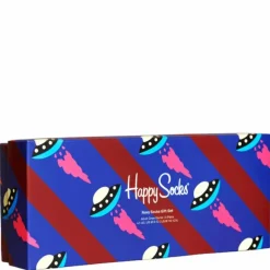 4-pack Navy Socks Gift Set Burgundy