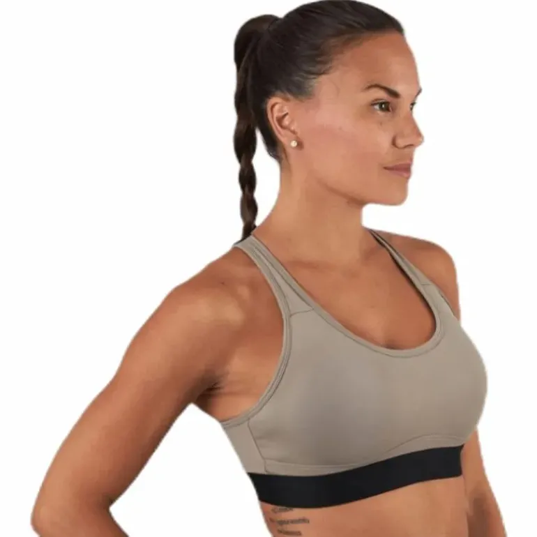 Padded Crossback Bra Beige